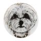 Havanese Dog Face Golden pattern Ceramic Wine Bottle Stopper